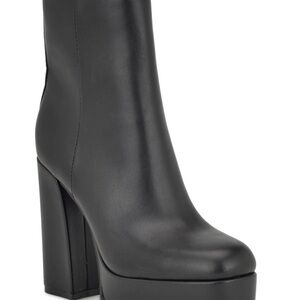 Nine West Black Platform Heeled Boots